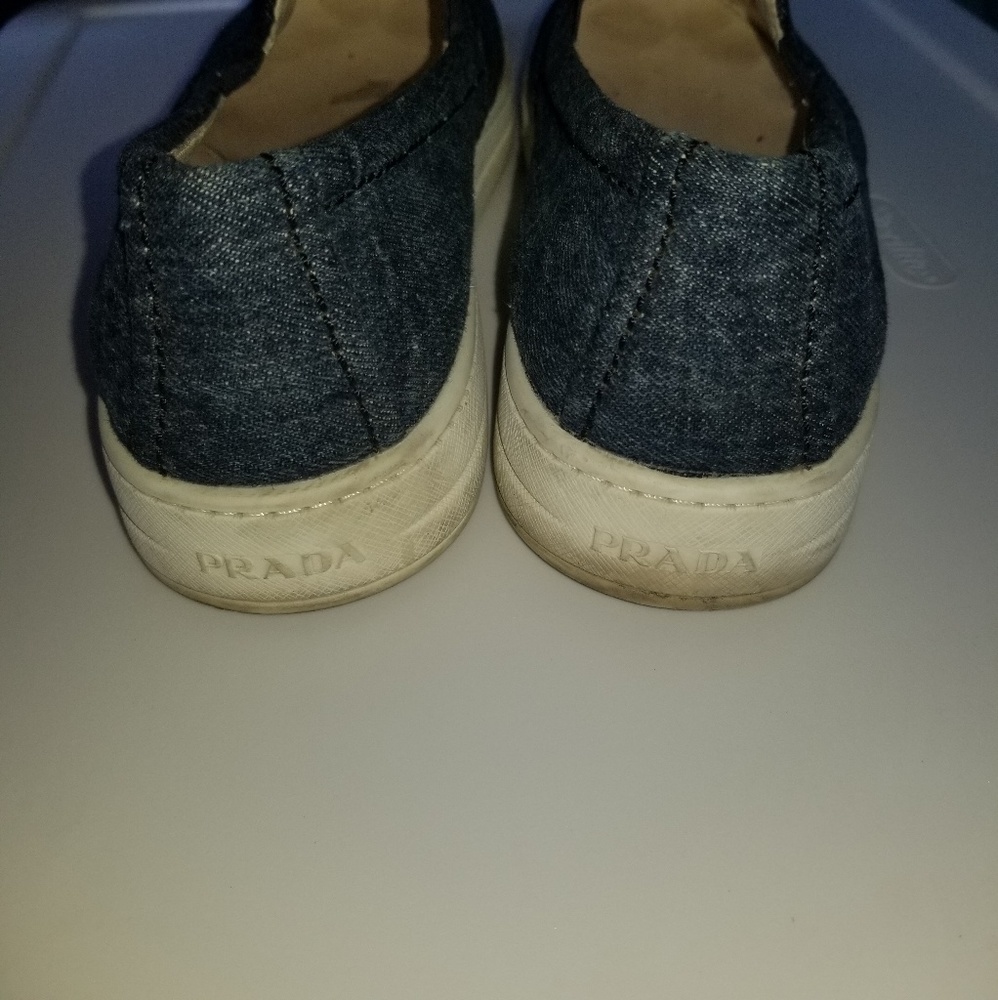 Prada Sport DENIM SLIP ON SNEAKERS - Picture 4 of 9